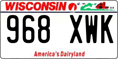 WI license plate 968XWK