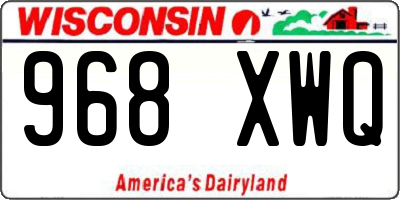 WI license plate 968XWQ