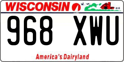 WI license plate 968XWU