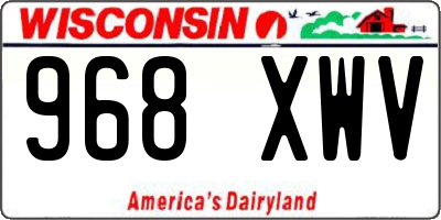 WI license plate 968XWV