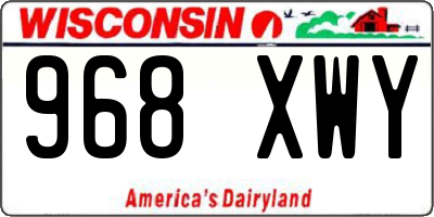 WI license plate 968XWY