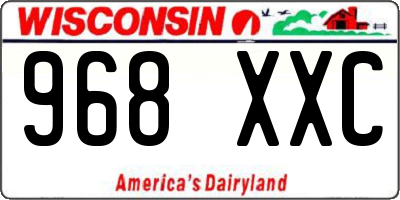 WI license plate 968XXC