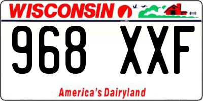 WI license plate 968XXF