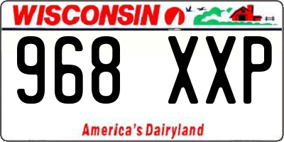 WI license plate 968XXP