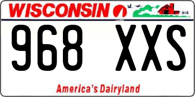 WI license plate 968XXS