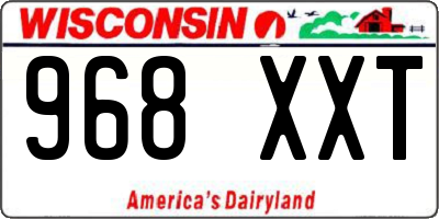 WI license plate 968XXT