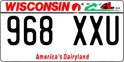 WI license plate 968XXU