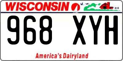WI license plate 968XYH