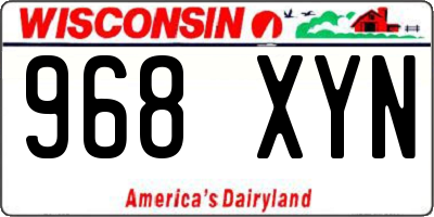 WI license plate 968XYN