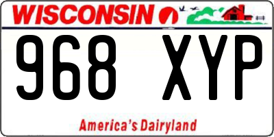 WI license plate 968XYP