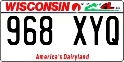WI license plate 968XYQ