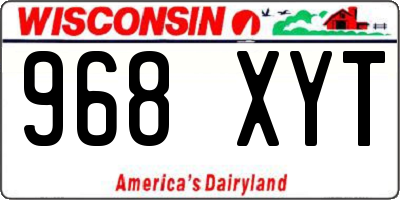 WI license plate 968XYT