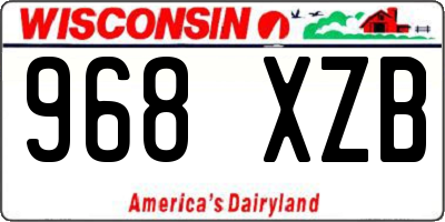 WI license plate 968XZB