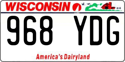WI license plate 968YDG