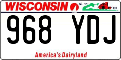 WI license plate 968YDJ