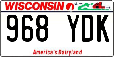 WI license plate 968YDK