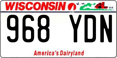 WI license plate 968YDN