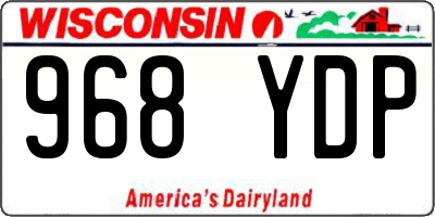 WI license plate 968YDP
