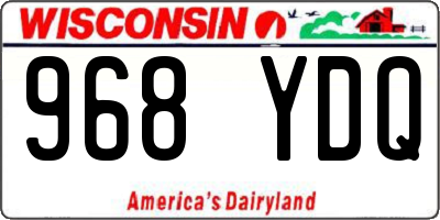 WI license plate 968YDQ