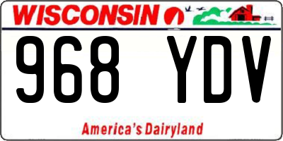 WI license plate 968YDV
