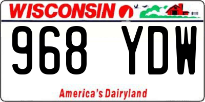 WI license plate 968YDW
