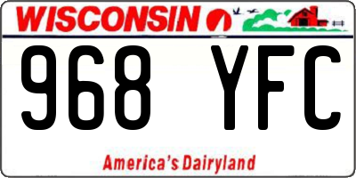 WI license plate 968YFC