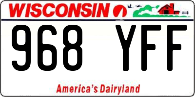 WI license plate 968YFF