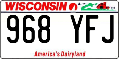 WI license plate 968YFJ