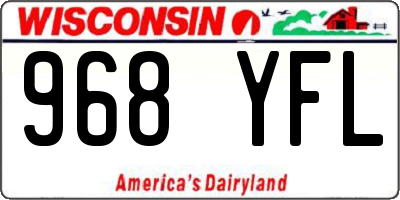 WI license plate 968YFL