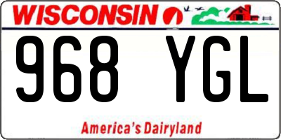 WI license plate 968YGL
