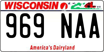 WI license plate 969NAA