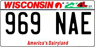 WI license plate 969NAE