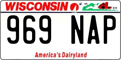 WI license plate 969NAP