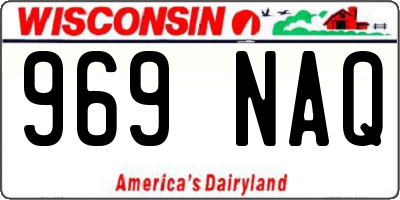 WI license plate 969NAQ