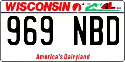 WI license plate 969NBD