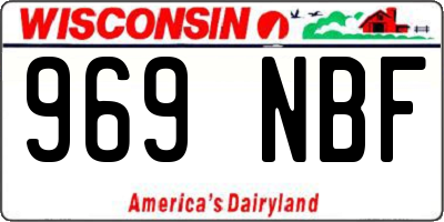 WI license plate 969NBF