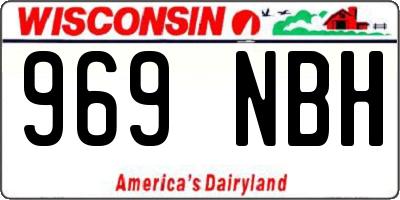 WI license plate 969NBH