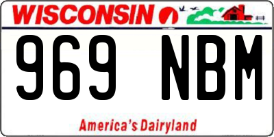 WI license plate 969NBM