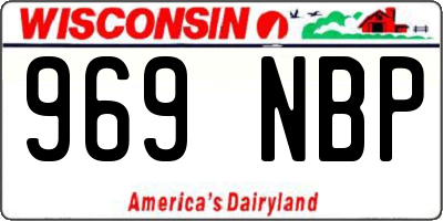 WI license plate 969NBP