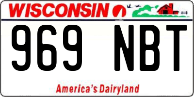 WI license plate 969NBT