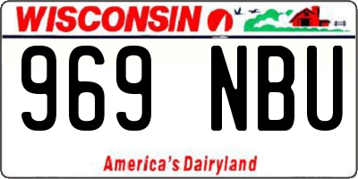 WI license plate 969NBU