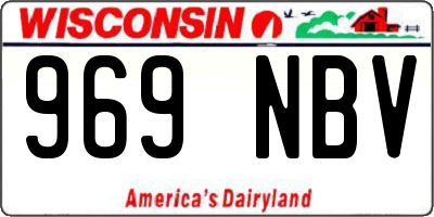 WI license plate 969NBV