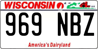 WI license plate 969NBZ