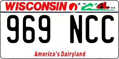 WI license plate 969NCC