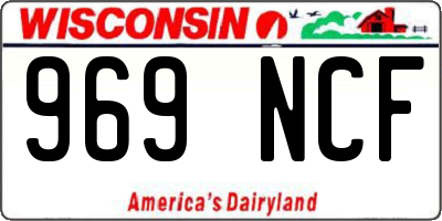 WI license plate 969NCF