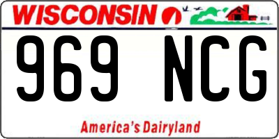 WI license plate 969NCG