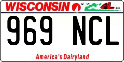 WI license plate 969NCL