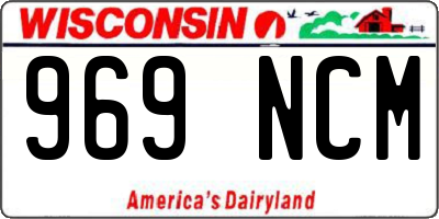 WI license plate 969NCM
