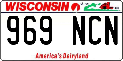 WI license plate 969NCN