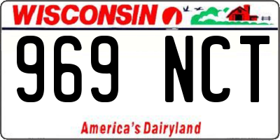 WI license plate 969NCT